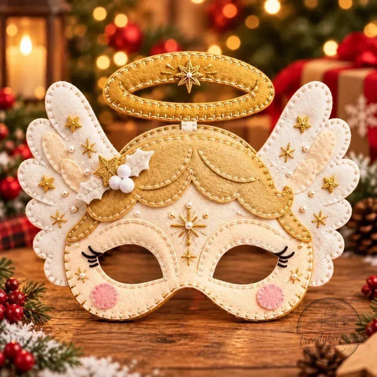 Christmas Holiday Felt Masks Set for Festive Dress-Up and Party Costumes 13 Christmas Holiday Felt Masks Set for Festive Dress-Up and Party Costumes