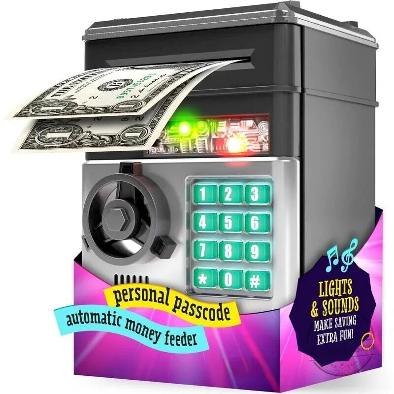 Kids Electronic ATM Piggy Bank with Password and Automatic Bill Feeder
