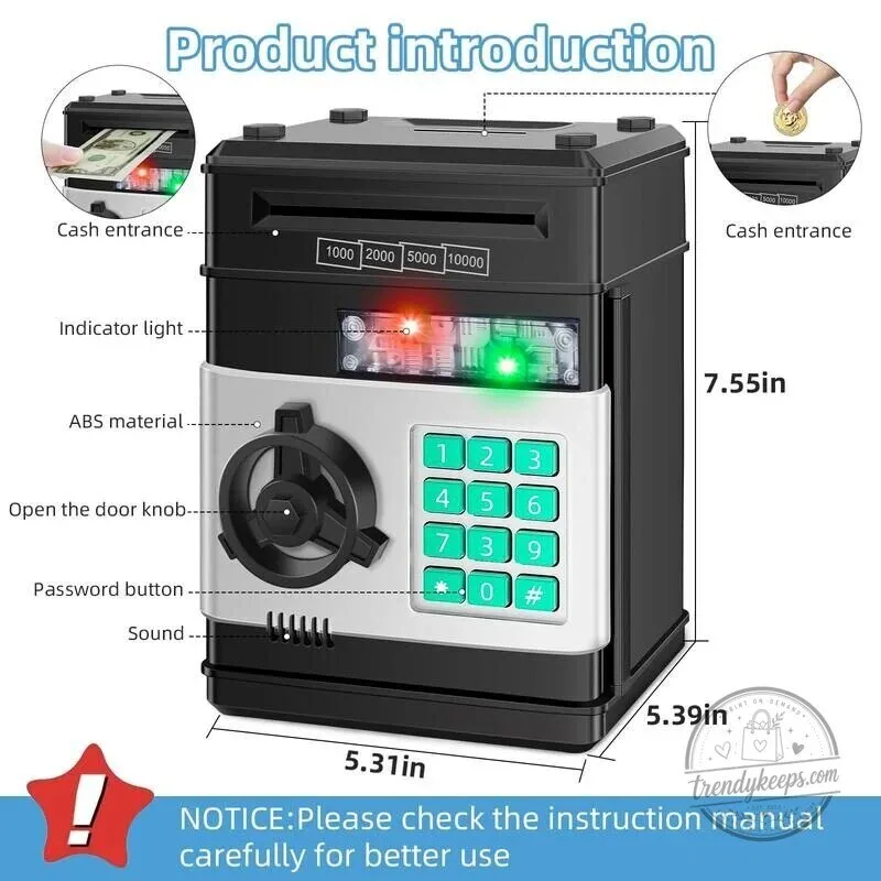 Kids Electronic ATM Piggy Bank with Password and Automatic Bill Feeder 19 Kids Electronic ATM Piggy Bank with Password and Automatic Bill Feeder