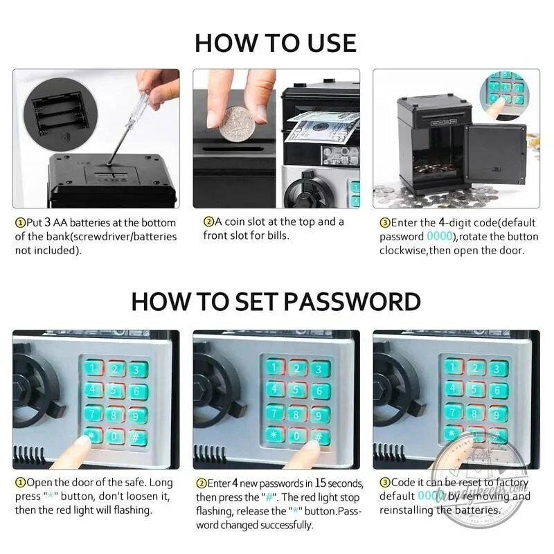 Kids Electronic ATM Piggy Bank with Password and Automatic Bill Feeder 20 Kids Electronic ATM Piggy Bank with Password and Automatic Bill Feeder
