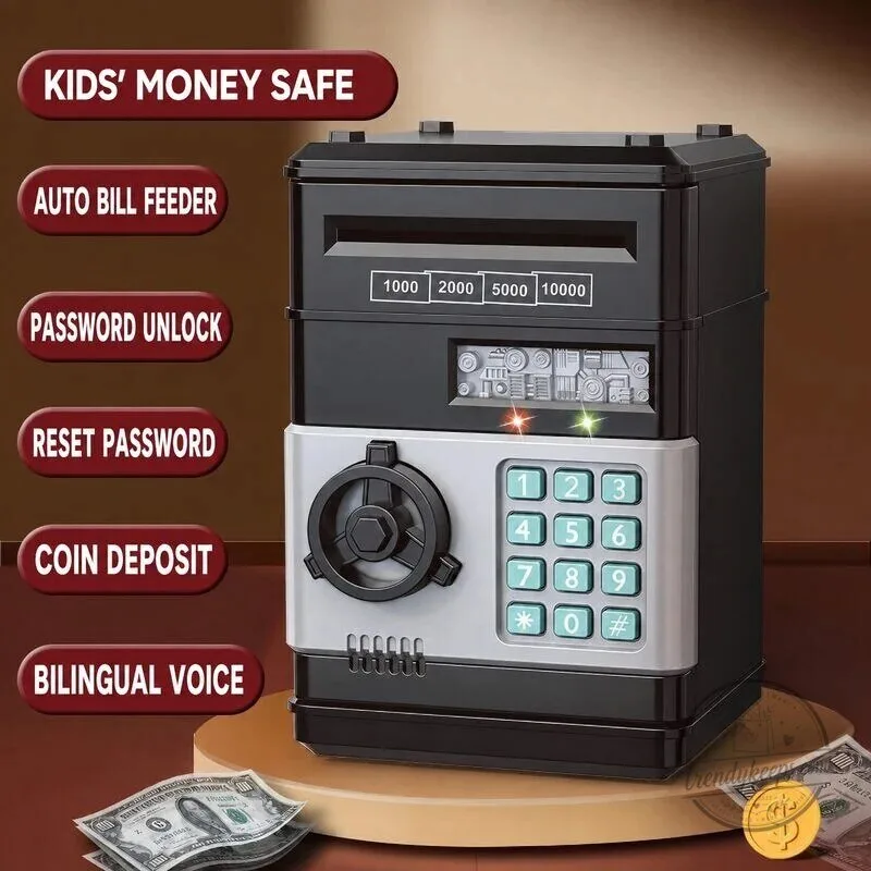 Kids Electronic ATM Piggy Bank with Password and Automatic Bill Feeder 24 Kids Electronic ATM Piggy Bank with Password and Automatic Bill Feeder