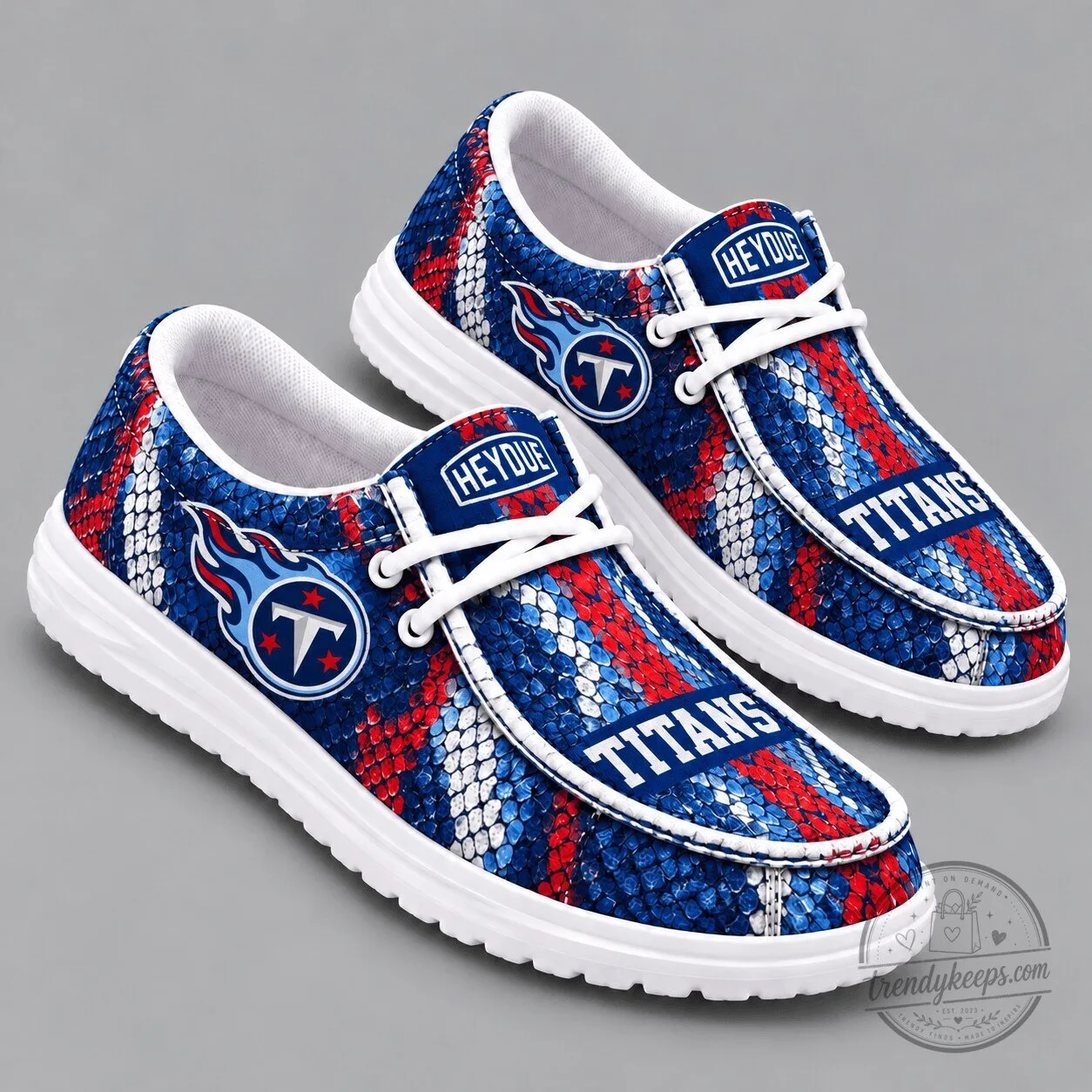 Tennessee Titans NFL Team Logo Red White Blue Snakeskin Pattern Casual Shoes 1 Tennessee Titans NFL Team Logo Red White Blue Snakeskin Pattern Casual Shoes