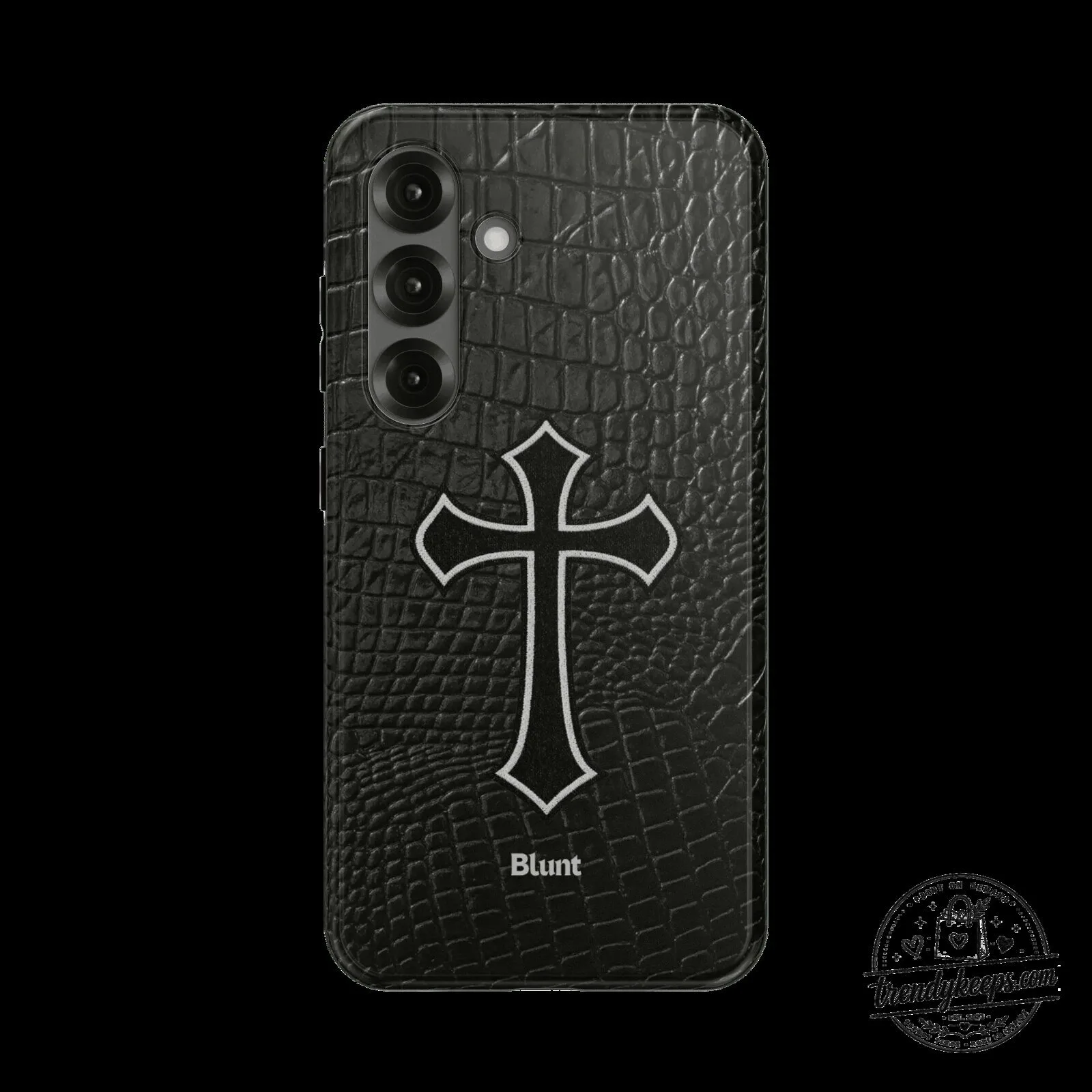 Black Crocodile Texture Cross Design Samsung Galaxy Phone Case 1 Black Crocodile Texture Cross Design Samsung Galaxy Phone Case