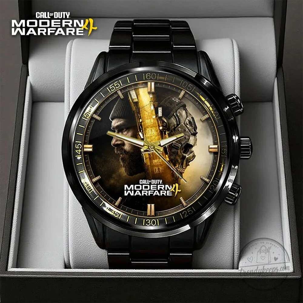 Call of Duty Modern Warfare Black Stainless Steel Watch for Men