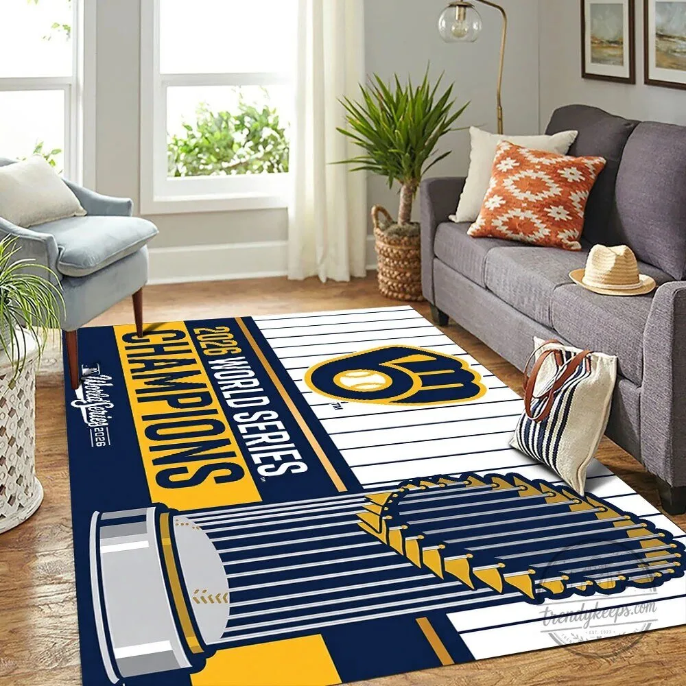 Milwaukee Brewers 2026 World Series Champions Baseball Team Rug