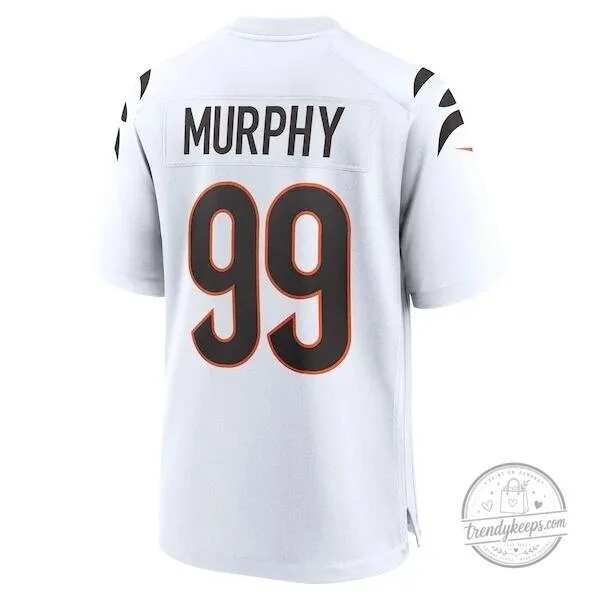 Cincinnati Bengals Myles Murphy White Game Football Jersey 7 Cincinnati Bengals Myles Murphy White Game Football Jersey