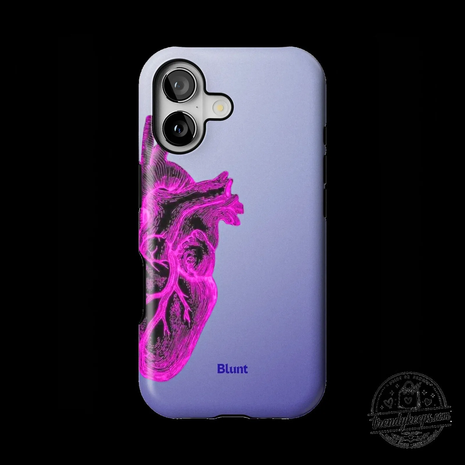 Anatomical Heart Pink and Purple iPhone Case for Smartphone Protection
